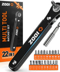 22 In 1 Ratchet Screwdriver Set With 90 Degree Right Angle Bits Pocket Sized EDC Gear For Tight Spaces Magnetic Clamp Precise Click Control