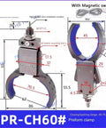 Gripper Arm Clamp With Sensor Switch And Anti Slip Pad For Bottle Preforms In Circular Automation Fixtures GPR CH60 diagram