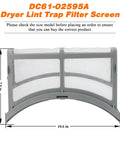 Heavy Duty Dryer Lint Filter Case Screen For Samsung Dryers DVE45T6000W DV42H5200EW DV42H5000EW AP4578777 DC61-02595A Replacement Part