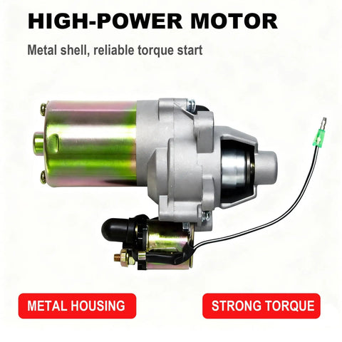 Electric Start Kit For Honda GX160 GX200 And Predator 212 With Flywheel Starter Motor Solenoid Key Switch Box And Charging Coil Fits 163cc 196cc Small Engines For Go Kart And Mini Bike