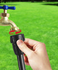Three Pack One Half Inch Drip Irrigation Tubing To Three Quarters Inch Garden Hose Adapter Fittings, Plug And Play Quick Connect FHT