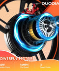Kids Electric Bike With 350W Motor 36V 7.8Ah Battery Zippy Up To 15.5 MPH, 15 Mile Range, 16 Inch Pneumatic Tires, Off Road Balance Bike For Ages 6 And Up, Youth All Terrain Electric Bicycle rear wheel motor detail