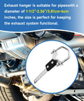 Two Pack Universal Exhaust Hanger Set, Adjustable Swivel Muffler And Tail Pipe Support, Heavy Duty Silver Hanger for Pipes