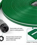 Heavy Duty Sprinkler Hose With Holes 50Ft For Lawn And Garden High Efficiency Watering System With Three Tube Design