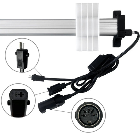 Heavy Duty Electric Linear Actuator Replacement Motor For Power Recliner Lift Chairs KDPT007113 Model with two pin and five pin connectors.