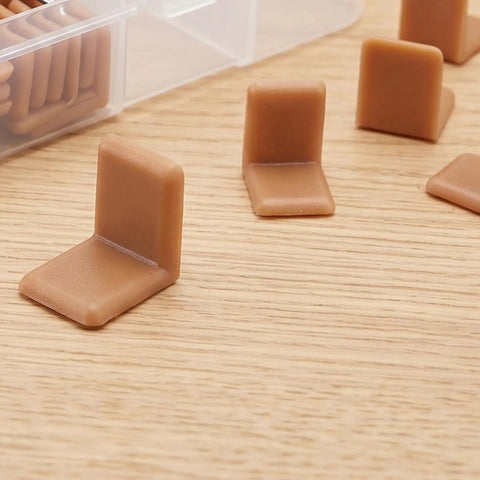 50-Piece Plastic Drawer Sliders Kit With L-Shaped Glides for dresser repair on wood surface
