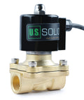 1/2 Inch Brass Electric Solenoid Valve 110V AC Normally Closed IP67 Waterproof Heavy Duty Underwater Ready
