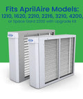 Replacement Filter For Whole House Air Purifiers MERV 16 20x25x4 High Efficiency Allergy Asthma Virus Filter Pack Of 1 Fits 1210 1620 2120 2200 2210 2216 3210 4200 And S Series Purifiers, shown front and side view in package.