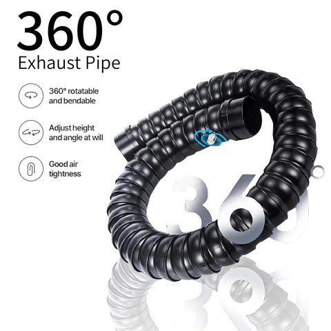 360-degree adjustable exhaust pipe for heavy duty solder fume extractor with 3 stage filter and top notch suction