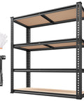 40 Inch Wide Heavy Duty Garage Shelving System With Rolled Edge Columns For Basement Pantry Storage And Workshop Organization on white background