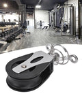 Rugged Nylon Sheave Block Head for Sailboats and Fitness Gear, 316 stainless, low friction, gym background view
