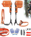 Pro Grade Tree Climbing Spikes Set With Adjustable 16 To 18 Inch Height Alloy Steel Spikes For Forestry Work Hunting Observation