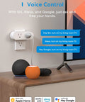 WiFi Dual Smart Plug 2 Pack With 2 Outlets Each, Works With Apple HomeKit Siri Alexa Google Assistant SmartThings in living room