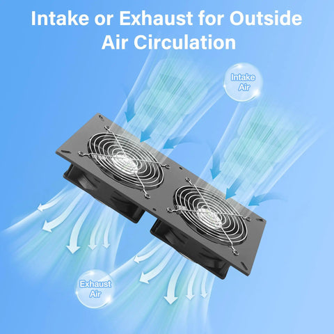Solar Powered Dual Fan Kit For Outdoor Chicken Coops, Greenhouses And Sheds, Waterproof 25W Panel, Intake Or Exhaust Air Solution, Battery Free Operation For Year Round Comfort And Easy Install