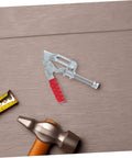 Four Piece Push Pull Toggle Clamps Set For Woodworking And Metal Workholding displayed on a wooden surface with tools