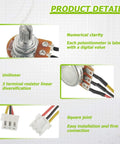 Product details of 100K Ohm Linear Taper Rotary Potentiometer WH148 with labeled shaft and XH 2.54mm 3 pin connector wire cable