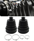 Universal CV Axle Boot Repair Kit Featuring Knockout Durability And Lock Tight Clamps For Shafts 19Mm To 24Mm with rubber boots and clamps.