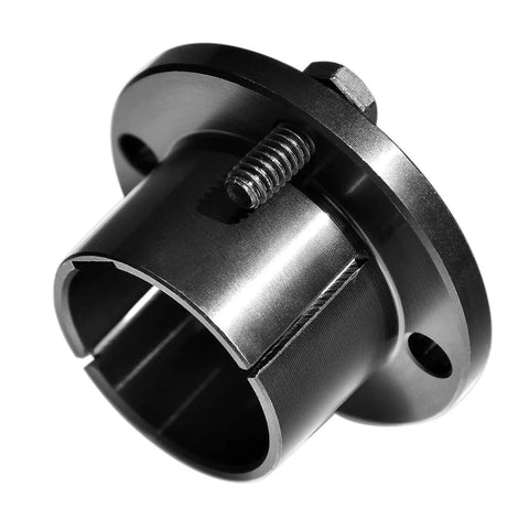 Workhorse H Style Pulley Bushing Featuring Rock Solid Carbon Steel Build With Slick 1 3/8 Inch Bore Split Taper Locking Design For Keyed Shafts