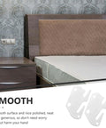 Heavy Duty Zinc Coated Bed Frame Connectors And Bed Rail Brackets Built Sick To Lock Tight And Prevent Rust Easy Slide On Install Two Piece Set for smooth wood beds.