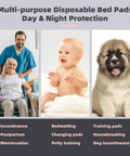 Top Shelf Heavy Duty Disposable Underpads For Adults And Pets, Super Absorbent Bed Pads 40 X 60 Inches, 40 Pack Chux Style showcasing various uses.