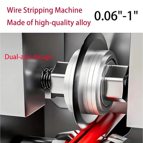 Heavy Duty Wire Stripping Machine For Copper Wire 0.04 To 1 Inch, Drill Powered Cable Stripper Tool with dual-axis design