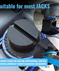 8-pack rubber jack pads for car lifts; dual V-groove and round pads, universal fit (2.95"/2.48").
