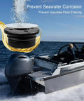 Outboard Trim Cylinder End Cap With O Ring Seal For 115-300HP Motors, Heavy Duty Replacement That Stops Oil Fuel And Coolant Leaks, Blocks Debris, Protects Precision Engine Performance And Longevity on a boat