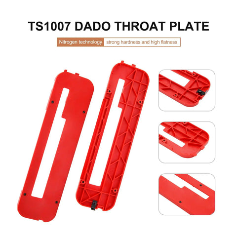 TS1007 dado throat plate for 4000 series table saws with replacement dado insert plate for tight fit and smooth cuts