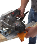 Quick Cut Circular Saw Guide With Rail And Angle Assist All In One Woodworking Tool 16 Inch Durable Aluminum Guide Rail in use