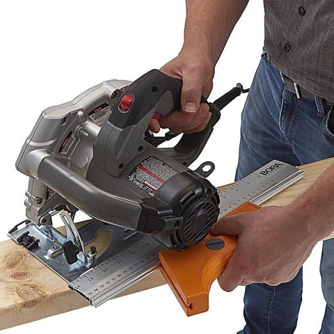 Quick Cut Circular Saw Guide With Rail And Angle Assist All In One Woodworking Tool 16 Inch Durable Aluminum Guide Rail in use