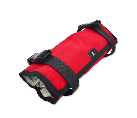 Oral And Nasal Airway Roll Kit With Six OPAs And NPAs Six Lube Packs CPR Mask Roll Bag And Ready To Deploy On Scene For Smooth First Aid Response For Maximum On Scene Readiness, compact red roll bag.