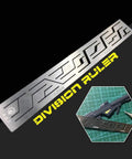 Rock Solid Stainless Steel Hobby Craft Ruler For Model Building And Engraving Dead On Detail Marking Gauge showing engraved measurements.