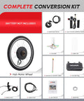 26 Inch Rear Wheel Electric Bike Conversion Kit With 48V 1000W Hub Motor 3 Mode Controller With PAS And Twist Throttle Battery