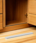 Heavy Duty Adhesive Drawer Slides For Cabinets And Furniture, 8 Pack Bottom Mount Rails installed in kitchen cabinet