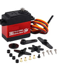 Badass 35Kg High Torque Digital Servo With 360 Degree Continuous Rotation And Waterproof Coreless Motor, 25T metal gear arm and accessories included.