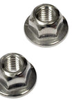 Heavy Duty Exhaust Manifold Mount Hardware Kit Featuring Gnarly Stainless Steel Studs Bolts And Nuts, set of four stainless steel nuts.