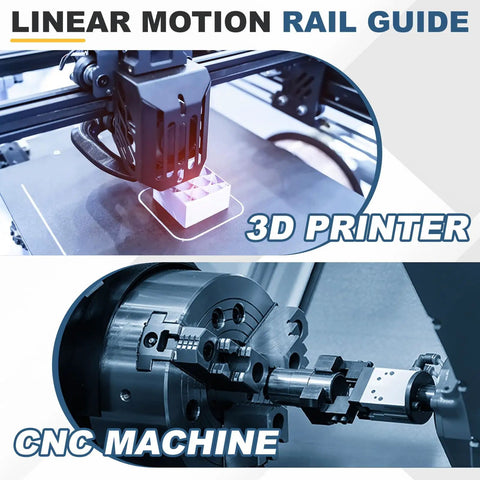 Two Pack 100mm MGN7 Linear Sliding Rail Guide in Bearing Steel used in 3D printer and CNC machine for smooth motion