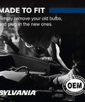 Mechanic replacing bulb with 7506 SilverStar Mini Bulbs Two Pack Ideal For Daytime Running Lights And Backup Reverse Lights.