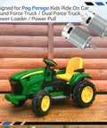 Beefed Up 12V Gearbox Motor Drive Engine Replacement for Ride On Cars like Ground Force Truck with Pre Installed 10 Tooth Pinion Gear
