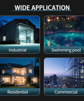 Wide application showcasing 15 Amp 2 Pole Plug In Circuit Breaker 10 Ka Breaking Capacity 120 240 Volt in industrial, residential, swimming pool, and commercial settings.