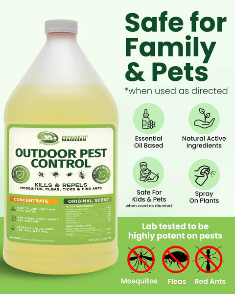 All In One Yard Bug Control Liquid Concentrate slays skeeters fleas and fire ants, prevents ticks, 1 gallon bottle image