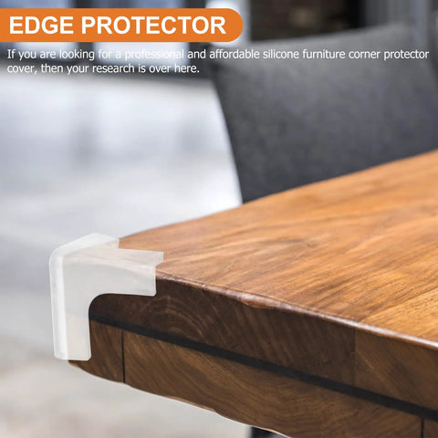 Eight Pack Silicone Corner Protectors For Furniture And Desks Easy Peel And Stick No Drilling Needed Ultra Thin Stylish Design Corner Guard