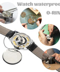 O Ring Watch Gasket Kit For Easy Fix, 28 Pcs 0.6mm Waterproof Rubber Seals For Watches Back Cover and Repair Tools Image