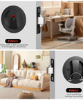 Matte Black Pocket Door Lock Set With Privacy Indicator For Sliding And Pocket Doors, interior and exterior locking focus