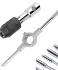 Tap And Die Set With Storage Case For Quick Threading And Rethreading Internal And External Threads Metric And SAE M3 To M12 40 Piece