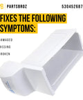 Ice Container Assembly For Frigidaire Refrigerator Replacement Replaces AP7014071 PS16543746 5304526872 shown on white background