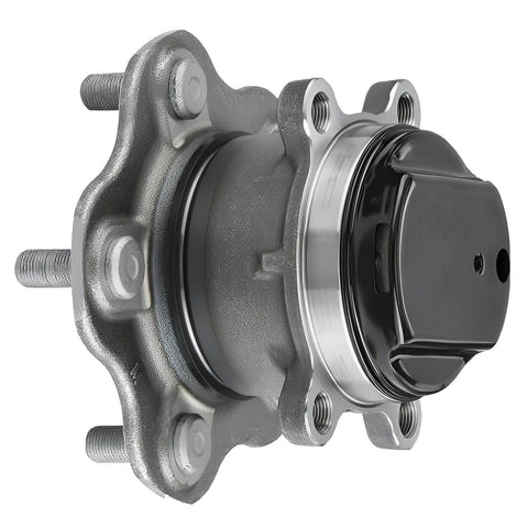 Side view of FWD Rear Wheel Bearing Hubs Assembly Pair For Nissan Rogue 2014 2015 2016 2017 2018 2019 And Rogue Sport 2017 2018 2019 Replacement Kit