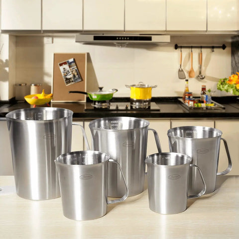 Stainless Steel Measuring Cup With Handle Upgraded 3 In 1 Cup ML Ounce Scale 16 Ounces Half Liter Two Cup Capacity