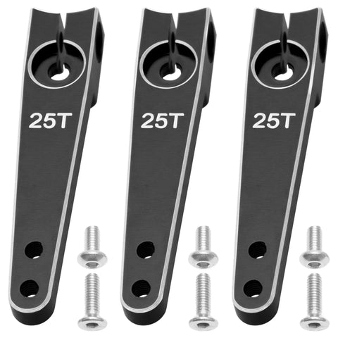 25T Aluminum Servo Arm Horns Set 1.5 Inch 5 Size Options Durable 25T Steering Arms For Futaba Hitec Savox Power HD Xcore Servos