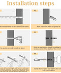 12 Pack Gold Dresser Knobs With Crystal Cabinet Drawer Pulls, Ultra Sleek Gold Hardware For Quick Home Makeovers, Easy To Install With Removable Screws, Game Changing Durable Glam Furniture Upgrade. Installation steps diagram for gold crystal cabinet knob with screws, drill, and ruler.